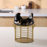 Vintage Wire Basket with Handles Eggs Farm Style Storage Basket for Kitchen Style 6