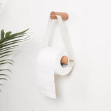 Towel Toilet Paper Roll Holder Rack Wall Mounted for Bathroom Kitchen Beige