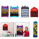 Maxbell Advent Calendar 2021 Ramadan Decorations 30 Days Eid Mubarak Hanging Felt Red
