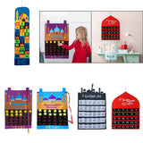 Maxbell Advent Calendar 2021 Ramadan Decorations 30 Days Eid Mubarak Hanging Felt Red