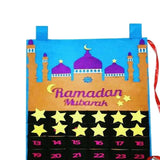 Maxbell Advent Calendar 2021 Ramadan Decorations 30 Days Eid Mubarak Hanging Felt Blue