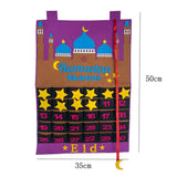 Maxbell Advent Calendar 2021 Ramadan Decorations 30 Days Eid Mubarak Hanging Felt Purple