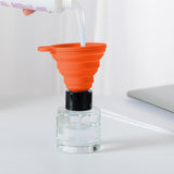 Maxbell  Kitchen Funnel Small Flexible for Liquid Powder Protein Powder BPA-Free orange