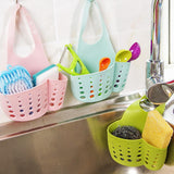 Maxbell Kitchen Sink Corner Hanging Drain Rack with Adjustable Button Light Green