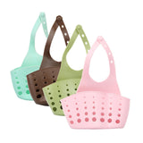 Maxbell Kitchen Sink Corner Hanging Drain Rack with Adjustable Button Light Green