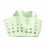 Maxbell Kitchen Sink Corner Hanging Drain Rack with Adjustable Button Light Green