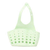 Maxbell Kitchen Sink Corner Hanging Drain Rack with Adjustable Button Light Green