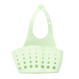 Maxbell Kitchen Sink Corner Hanging Drain Rack with Adjustable Button Light Green