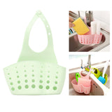 Maxbell Kitchen Sink Corner Hanging Drain Rack with Adjustable Button Light Green