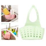 Maxbell Kitchen Sink Corner Hanging Drain Rack with Adjustable Button Light Green