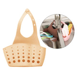 Maxbell Kitchen Sink Corner Hanging Drain Rack with Adjustable Button Khaki