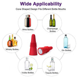 Maxbell  Portable Wine Bottle Stopper Beverage Bottle Stoppers with Grip Top Red