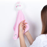 Soft & Absorbent Hanging Hand Towel Cute Kitchen Towel for Bathroom Pink