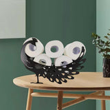 Toilet Paper Holder Wall Mount Black Animal Bathroom Tissue Storage Phoenix