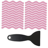 Maxbell Set of 24 Anti Slip Bath Tape Shower Pad w/ Shovel for Stairs Outdoors Pink