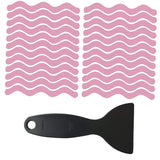 Maxbell Set of 24 Anti Slip Bath Tape Shower Pad w/ Shovel for Stairs Outdoors Pink