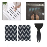 Maxbell Set of 24 Anti Slip Bath Tape Shower Pad w/ Shovel for Stairs Outdoors Black