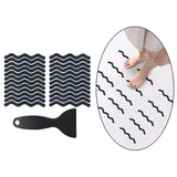 Maxbell Set of 24 Anti Slip Bath Tape Shower Pad w/ Shovel for Stairs Outdoors Black