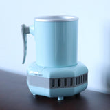 Maxbell Portable Quick Electric Beverage Cup Cooler for Milk Coffee Blue