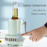 Maxbell Portable Quick Electric Beverage Cup Cooler for Milk Coffee Blue