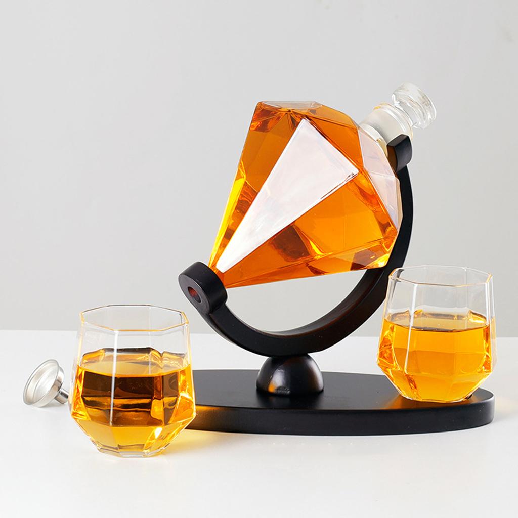Maxbell  850ML Whiskey Decanter Diamond Set Diamond Glass Home Bar Liquor Decoration