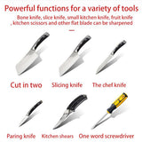 Maxbell Electric Knife Sharpener 15 Degree Bevel 2 Wide Stages Grooves Black white