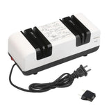 Maxbell Electric Knife Sharpener 15 Degree Bevel 2 Wide Stages Grooves Black white