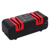 Maxbell Electric Knife Sharpener 15 Degree Bevel 2 Wide Stages Grooves Black red