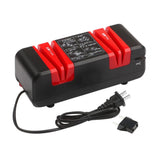 Maxbell Electric Knife Sharpener 15 Degree Bevel 2 Wide Stages Grooves Black red