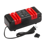Maxbell Electric Knife Sharpener 15 Degree Bevel 2 Wide Stages Grooves Black red