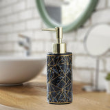 Soap Dispenser Marble Lotion Liquid Makeup Body Wash Home Pump Bottle Black