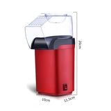 Maxbell Hot Air Electric Popcorn Popper Maker Machine Fat-Free Removable Cover Red