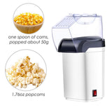 Maxbell Hot Air Electric Popcorn Popper Maker Machine Fat-Free Removable Cover White