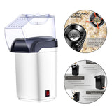 Maxbell Hot Air Electric Popcorn Popper Maker Machine Fat-Free Removable Cover White