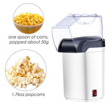 Maxbell Hot Air Electric Popcorn Popper Maker Machine Fat-Free Removable Cover White