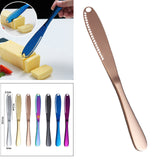 Maxbell Stainless Steel Butter Knife Sandwich Spreader Grater Slicer Rose Golden