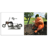 Maxbell Portable Chicken Stand Beer American Motorcycle BBQ Stainless Steel Rack