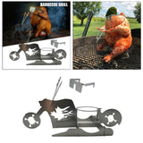 Maxbell Portable Chicken Stand Beer American Motorcycle BBQ Stainless Steel Rack