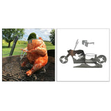 Maxbell Portable Chicken Stand Beer American Motorcycle BBQ Stainless Steel Rack