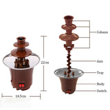 Maxbell Electirc Mini Chocolate Fondue Fountain Machine 3 Tiers BBQ Sauce Ranch