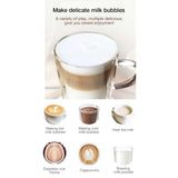Maxbell Electric Milk Frother Hot Cold Foam Maker Milk Warmer for Latte Art EU Red