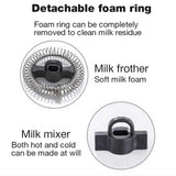 Maxbell Electric Milk Frother Hot Cold Foam Maker Milk Warmer for Latte Art EU Red