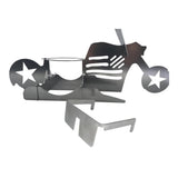 Maxbell Motorcycle Style Barbecue Grill Chicken Stand Beer Holder
