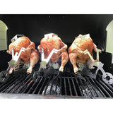 Maxbell Motorcycle Style Barbecue Grill Chicken Stand Beer Holder