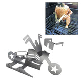 Maxbell Motorcycle Style Barbecue Grill Chicken Stand Beer Holder