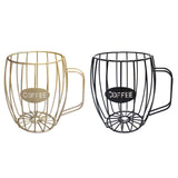 Maxbell Universal Coffee Capsule Storage Basket Coffee Vintage Baskets Cup Black