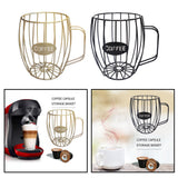 Maxbell Universal Coffee Capsule Storage Basket Coffee Vintage Baskets Cup Black