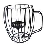 Maxbell Universal Coffee Capsule Storage Basket Coffee Vintage Baskets Cup Black