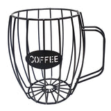 Maxbell Universal Coffee Capsule Storage Basket Coffee Vintage Baskets Cup Black