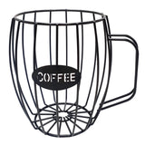 Maxbell Universal Coffee Capsule Storage Basket Coffee Vintage Baskets Cup Black